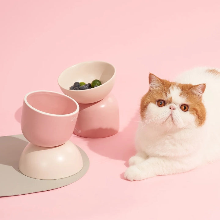 Ciotola per cani e gatti doppia in ceramica • UpsideBowls ㅤ