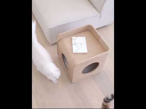 Cuccia per gatti e cani legno multiuso • CubePet  Fluffall